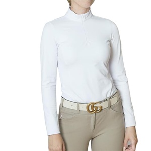 Women Elegant Equestrian Show Shirt Slim Fit Fleece Lightweight Stretch Anti-shrink Breathable Polyester/Nylon Riding - Product Image 3
