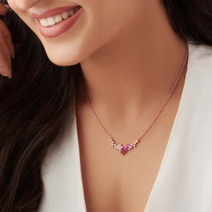 Super Oferta de Septiembre, Collar con Colgante de Flor de Plata de Ley 925 Chapado en Oro Rosa, para Mujer, Regalo de Joyería - Product Image 1