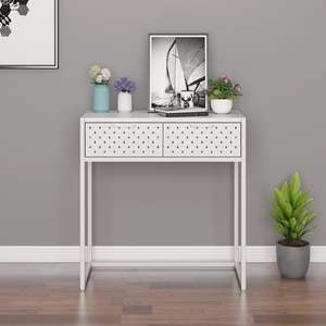 Table console en acier blanc avec pieds réglables standard - Product Image 1