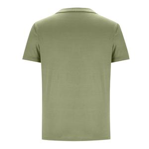 Camiseta de manga corta para hombre con franja de contraste impresa personalizada y bolsillo en el pecho, corte holgado, estilo casual, tejido de punto de algodón. - Product Image 2