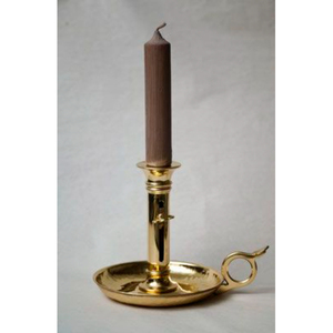 <b>Brass</b> <b>Candlestick</b> <b>Holder</b> With Tray And Handle Durable Home Decoration Metal Candle <b>Holder</b> Vintage Chamberstick - Product Image 1