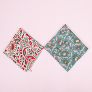 Hand Drawn Boho Cotton <b>Square</b> <b>Scarf</b> Skin Friendly Natural Dye Bandana Yoga Head <b>Scarf</b> Block Printed Wristband - Product Image 3