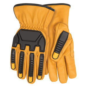 Advanced Grip Leather Impact Protection <b>Gloves</b> Featuring Reinforced Palm Structure And Heavy Duty <b>Knuckle</b> Protection System - Product Image 6