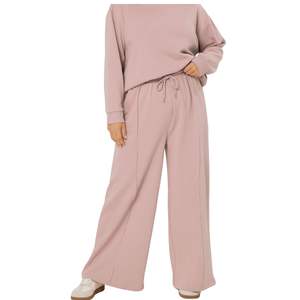 Conjunto de Sudadera Oversize y Pantalones Anchos para Mujer, Chándal Casual de 2 Piezas, Venta al por Mayor, Proveedor OEM - Product Image 5