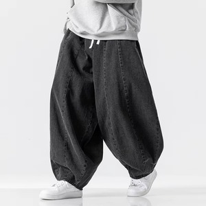 <b>Men</b> Harajuku Wide-leg <b>Jeans</b> <b>Men</b> Oversized Fashion Loose Cargo Denim Pants Male High Street Baggy <b>Jeans</b> Solid Color Casual - Product Image 6