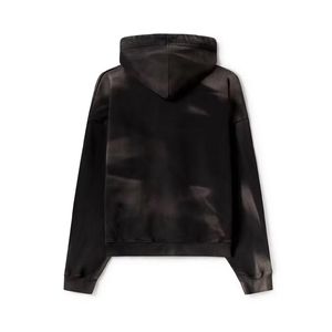 Sudadera con capucha para hombre, 450 g/m², de felpa francesa, con efecto desgastado por el sol y la suciedad, corte holgado, estilo urbano, amarilla personalizada, vintage - Product Image 2