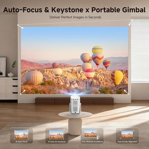 โปรเจคเตอร์ 4K สำหรับภายนอกอาคาร พร้อม WiFi และบลูทูธ, โปรเจคเตอร์ออโต้โฟกัสพร้อมขาตั้งแบบสองโหมด, โปรเจคเตอร์พกพาอัจฉริยะพร้อม Netflix - Product Image 2