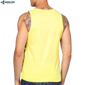 OEM Custom Logo Breathable Knitted Cotton Tank Tops Men Sleeveless Quick Dry Eco-Friendly Sportswear Wholesale - Product Image 4