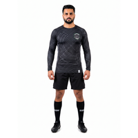 Techwear – T-shirt de compression à manches longues pour homme, sublimé, col ras du cou, pour MMA, BJJ No-Gi, grappling, toutes saisons, sport