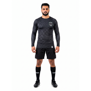 เสื้อรัดรูปแขนยาวสำหรับผู้ชาย Techwear แบบซับลิเมชั่น สำหรับ MMA, BJJ, No-Gi Grappling, ชุดกีฬาพิมพ์ลาย - Product Image 1