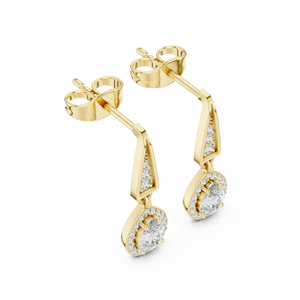 Pendientes de Moissanita Geométricos con Corte Brillante Redondo, Plata 925 con Baño de Rodio, Joyería de Boda para Mujer - Product Image 5