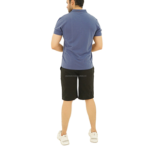 Conjunto de camiseta y pantalones cortos de algodón casual para hombre, cuello redondo, manga corta, transpirable, ropa deportiva de verano, fabricante OEM personalizado - Product Image 3