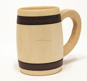 Chope à bière en bois classique faite à la main pour cadeaux d'affaires Tayyab Handicraft Ensemble de 50 pièces Artisanat écologique Utilisation à la maison et au bureau - Product Image 1