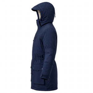 AMKOOR <b>Men's</b> Royal Blue Long Puffer <b>Jacket</b> Stand Collar Windproof Polyester <b>Fleece</b> <b>Lined</b> Zipper Winter Coat - Product Image 5