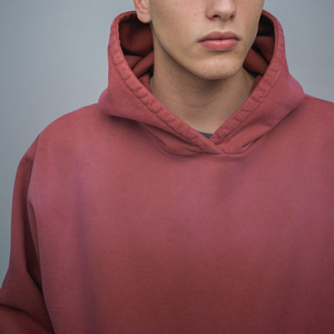 Sudaderas con capucha personalizadas para hombre, de tejido grueso y cómodo, con efecto descolorido por el sol, 100% algodón, forro polar, talla grande. - Product Image 4