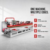 Machine de profilage de chants de pierre multifonctionnelle pour découpe à 45 degrés, polissage, chants droits, chants arrondis et chants à mèche pour comptoirs en quartz