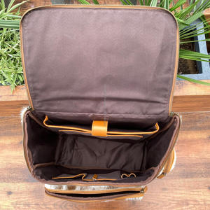 New 2025 High Quality Unisex Fashion Custom Logo <b>Hand</b> Tooled Cowhide Leather <b>Laptop</b> Backpacks Genuine Leather Diaper Backpack - Product Image 6