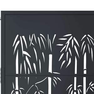 Portail de jardin en acier anthracite motif bambou 39,4x78,7 po Clôtures, treillis et portails - Product Image 6