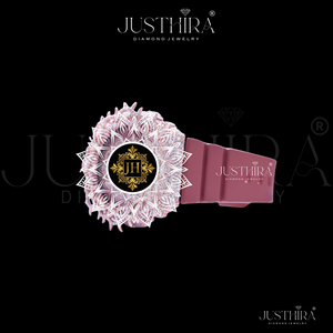 Montre de luxe en or rose avec quartz, moissanite et diamants, bracelet en caoutchouc rose, cadran en cristal saphir, résistance à l'eau 10 bars - Product Image 2