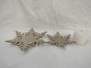 Adorno de Metal con Forma de Copo de Nieve Navideño Tradicional, el Más Vendido de RTS, Decoración para Mesa de Navidad, Figura Ecológica, Regalo Navideño - Product Image 2