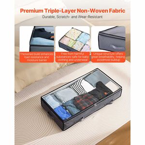 Contenitori Grandi da 90L per Vestiti Sotto il Letto, 39.2 X 19.7 X 7.1 Pollici, con Coperchi Trasparenti e Profilo Basso per Letto - Product Image 2