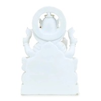 Murti Ganpati en marbre de qualité supérieure, fait main, écologique, durable, pour la maison, le temple, le bureau, décoration religieuse, finition polie