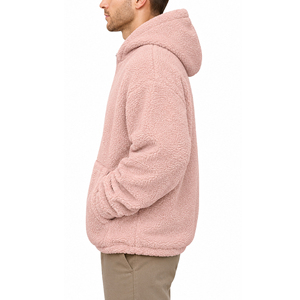 <b>Mens</b> Womens <b>Sherpa</b> Fleece Hooded Sweatshirt Custom Warm Winter Soft Plush Zipper <b>Hoodie</b> Casual Outdoor Streetwear Manufacturer - Product Image 4