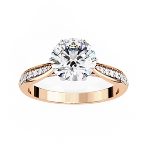 Anillo de Compromiso Solitario de Oro Amarillo de 18K, Certificado IGI, Diamante Cultivado en Laboratorio con Corte Brillante Redondo, Joyería Clásica para Boda, Regalo - Product Image 2