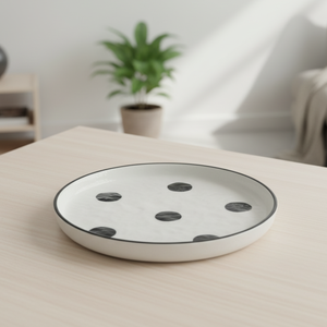 Disque en grès de qualité supérieure 3460897-15, 6 pouces, décoration cercle noir - Product Image 4