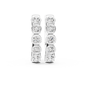 Diamant Club CVD LAB GROWN 18K OR Bijoux Femmes Nouvelle Mode Boucle D'oreille En Laiton Hoop Boucle D'oreille - Product Image 3