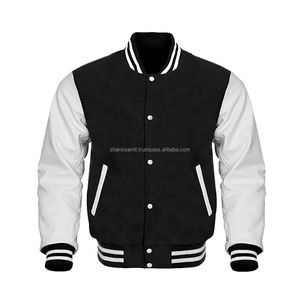 Vintage hombres personalizados nuevos parches de chenilla bordados Versities chaqueta de lana cuerpo de cuero mangas Letterman béisbol chaqueta universitaria - Product Image 5