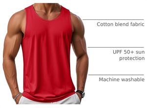 Men's Solid Color Knitted Tank Top Cotton Rayon Polyester Blend Breathable Lightweight Casual Sleeveless <b>Vest</b> Plus Size - Product Image 6
