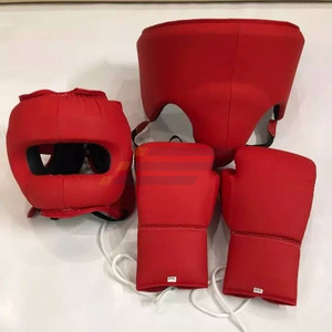 Conjunto de Boxeo de Cuero Vacuno Genuino de Alta Calidad, Color Rojo, Conjuntos de Boxeo Originales de Cuero Genuino - Product Image 1