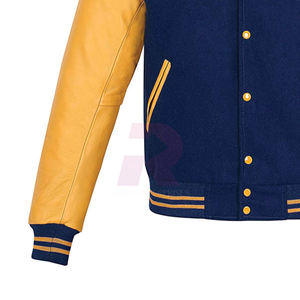 Chaquetas de Béisbol Personalizadas de Alta Calidad, Chaqueta Bomber Deportiva Lisa de Forro Polar para Otoño, Chaqueta Varsity Negra para Hombre y Mujer - Product Image 5