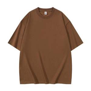 T-shirt en coton uni surdimensionné pour homme, manches courtes, col rond, décontracté, couleur unie, tricot jersey, coupe ajustée, style pantalon blanc - Product Image 3