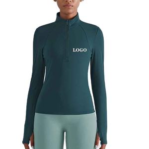 Nueva Camiseta Deportiva Ecuestre de Manga Larga para Mujer, Diseño Personalizado de Lujo, Elástica en Cuatro Direcciones, Spandex y Nailon, Ajuste Ceñido - Product Image 1