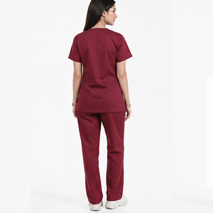 Uniforme de Enfermería Personalizado para Mujer, Traje Médico, Tela Elástica, Conjunto de Pantalones y Blusa con Cuello en V para Hospital, Clínica y Servicios de Salud - Product Image 6