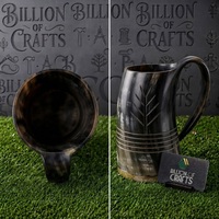 Mug à boire artisanal en corne naturelle, mug viking en corne, gobelet en corne, vaisselle rustique