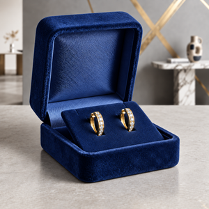 1.50 CT Lab Grown Diamond Huggie <b>Hoop</b> <b>Earrings</b> <b>14K</b> Solid <b>Gold</b> Round Brilliant Diamond <b>Earrings</b> VVS Luxury Fine Jewelry Wholesale - Product Image 6