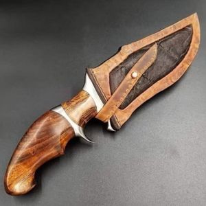 Cuchillo Bowie Hecho a Mano Personalizado con Hoja Fija, Cuchillo de Supervivencia para Caza y Camping al Aire Libre, Construcción Duradera, Mango Ergonómico - Product Image 2