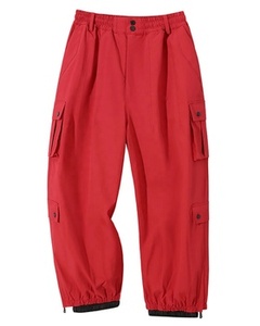 Pantalones de esquí rojos para hombre, pantalones de snowboard, pantalones holgados de invierno para esquí al aire libre, pantalones holgados impermeables unisex para adultos, pantalones de TPU - Product Image 2