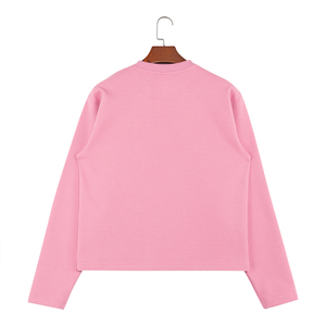 T-shirts thermiques personnalisés en gros pour hommes, à manches longues, en maille gaufrée, col rond, coupe ample, décontractés, sous-vêtements, tenues de détente - Product Image 2