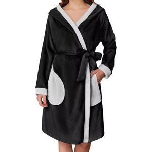 Albornoz de Felpa Largo y Térmico de Invierno Personalizado para Mujer, Talla Grande, Suave y Cálido, 100% Algodón - Product Image 2