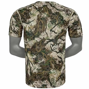 เสื้อยืดแขนสั้นลายพรางผู้ชาย คอกลม แห้งเร็ว ผ้าถักโพลีเอสเตอร์ สวมใส่สบาย ทรงปกติ พิมพ์ลาย - Product Image 3