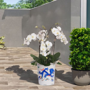 Jardinière en plastique de forme ronde en gros avec des motifs Dragon et Phoenix pour une utilisation au sol - Product Image 1