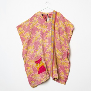 New Arrival Assorted Block Printed Eco-Friendly Breathable Loose Floral Kaftans <b>Kantha</b> Beach Wear Dresses - Product Image 1