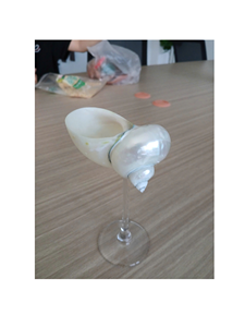 Handmade Natural Snail Shell Wine Cup <b>Goblet</b> Decorative Seashell <b>Glass</b> For Bar Party Wedding Coastal Resort Decoration - Product Image 4