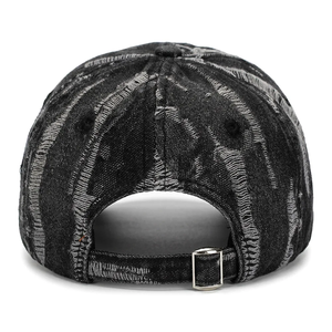 Gorra de béisbol de mezclilla desgastada estilo vintage - sombrero informal moderno con protección solar para las calles europeas y americanas - Product Image 6
