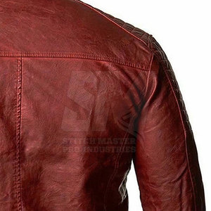 Chaqueta de Motero de Cuero Genuino para Hombre, Diseño de Logotipo Personalizado, Color Sólido, Talla Grande para Adultos - Product Image 6