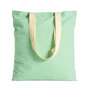 Bolsa de compras de algodón con asa de color atractivo y logotipo personalizado para sus fines promocionales - Product Image 5